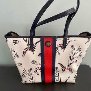 Tory Burch - Kerrington Tote - Navy/White Floral